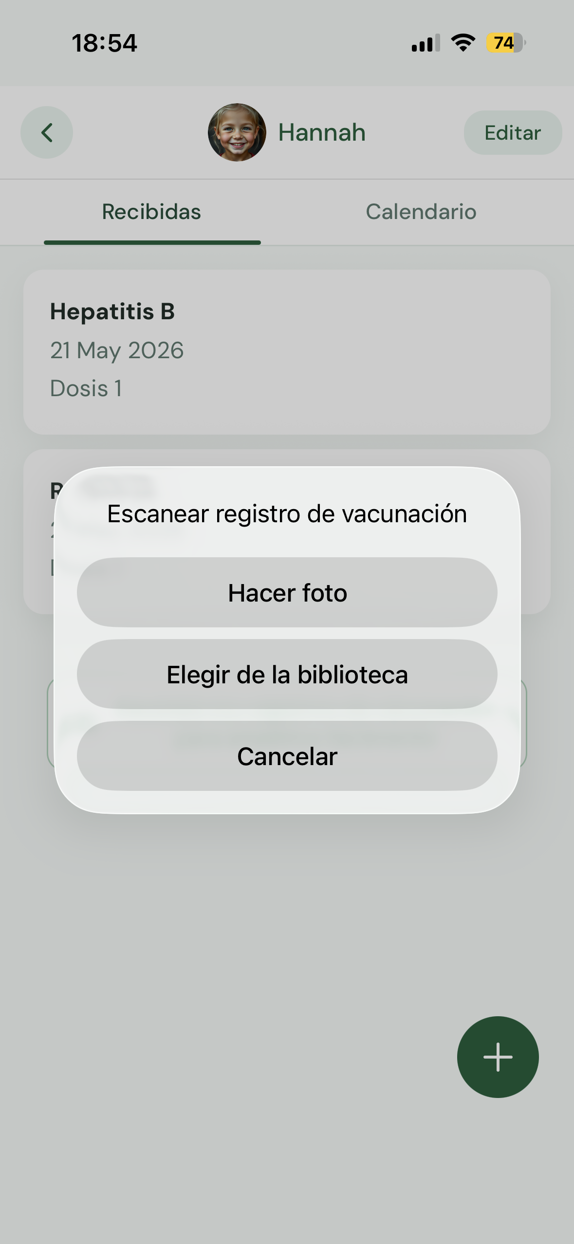 Flujo de escaneo de cartillas de vacunación en papel